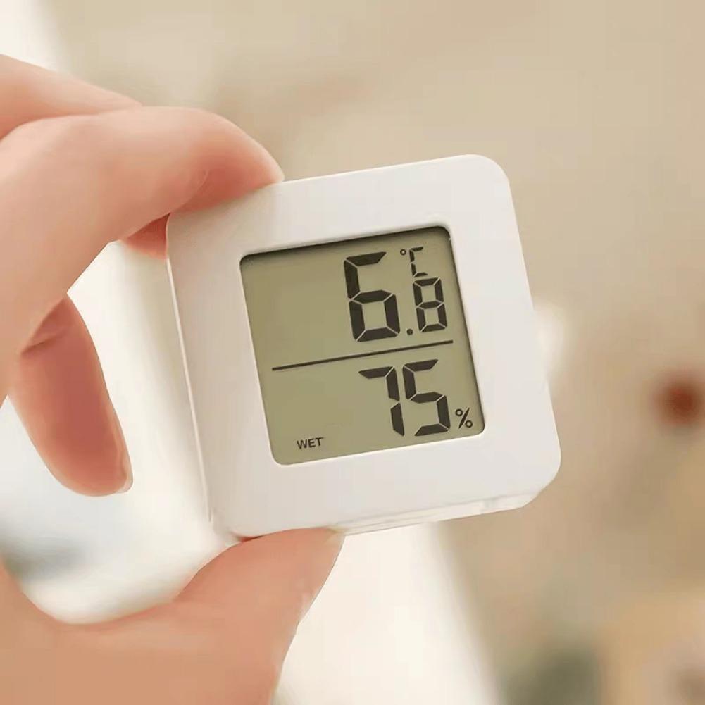 Thermometer Digital - เครื่องวัดอุณหภูมิแบบดิจิตอลขนาดเล็กสำหรับห้อง พร้อมเซ็นเซอร์ติดผนัง หน้าจอ LCD สำหรับใช้ในบ้าน