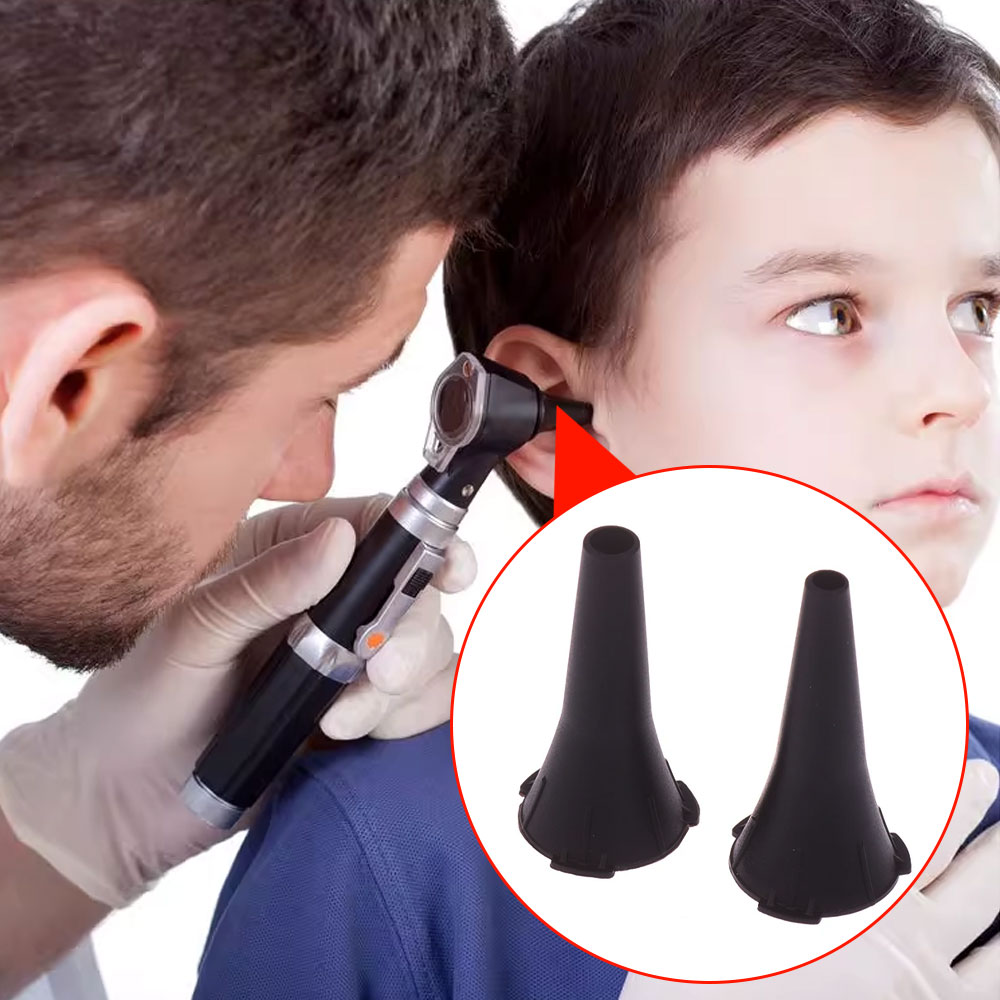 Stethoscope - อุปกรณ์เสริมสำหรับตรวจหูแบบใช้ซ้ำได้ 10 ชิ้น ไม่ใช่แบบใช้แล้วทิ้ง หัวตรวจหูแบบกรวยสำหรับเปลี่ยน