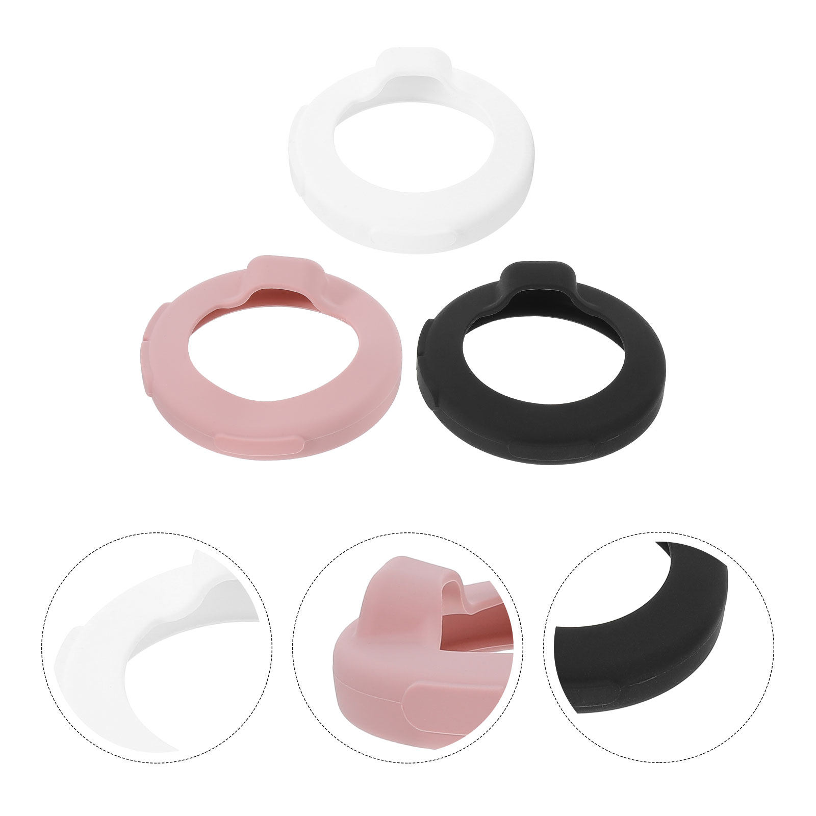 Stethoscope - 3 ชิ้น ปลอกซิลิโคนสำหรับเปลี่ยนหัวฟังเสียงหัวใจ ป้องกันหัวฟังเสียง อุปกรณ์เสริมสำหรับพยาบาล ใช้กับหูฟังเสียงหัวใจดิจิทัล
