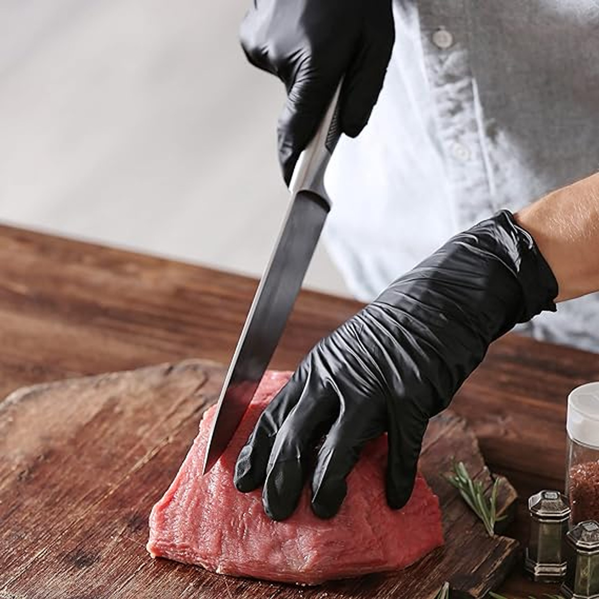 10/50 ชิ้นถุงมือไนไตรล์สีดําแบ - Medical Gloves บทวิจารณ์และราคา