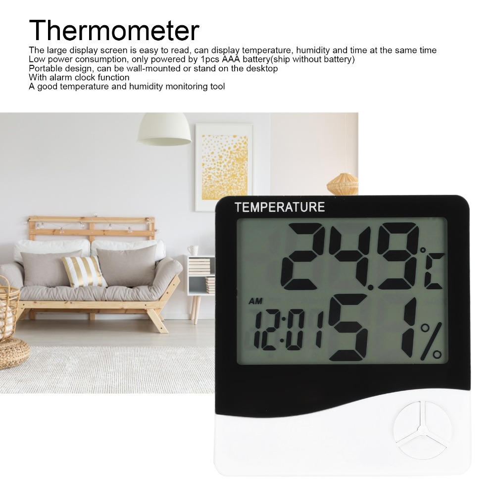 เครื่องวัดอุณหภูมิในร่มแบบติดผ - Thermometer Digital บทวิจารณ์และราคา