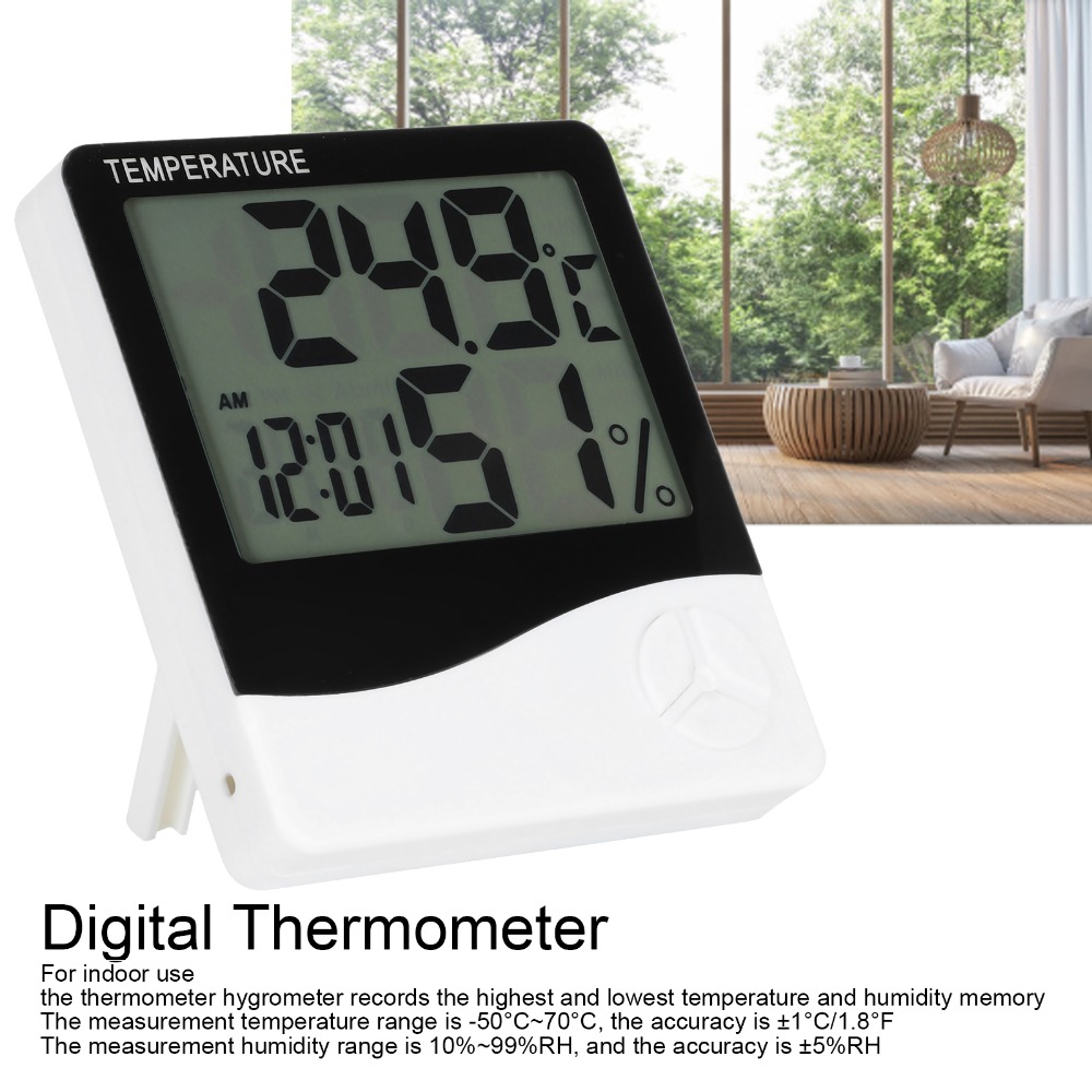 เครื่องวัดอุณหภูมิในร่มแบบติดผ - Thermometer Digital บทวิจารณ์และราคา