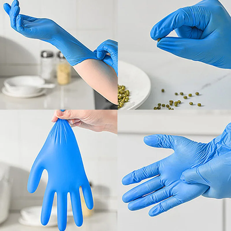 ถุงมือไนไตรล์สีน้ำเงินแบบใช้แล - Medical Gloves บทวิจารณ์และราคา