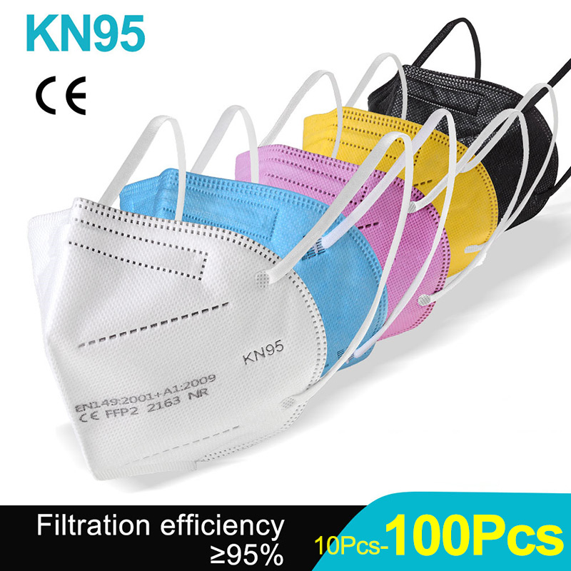 10-100 ชิ้น FFP2 หน้ากาก KN95  - Surgical Mask บทวิจารณ์และราคา