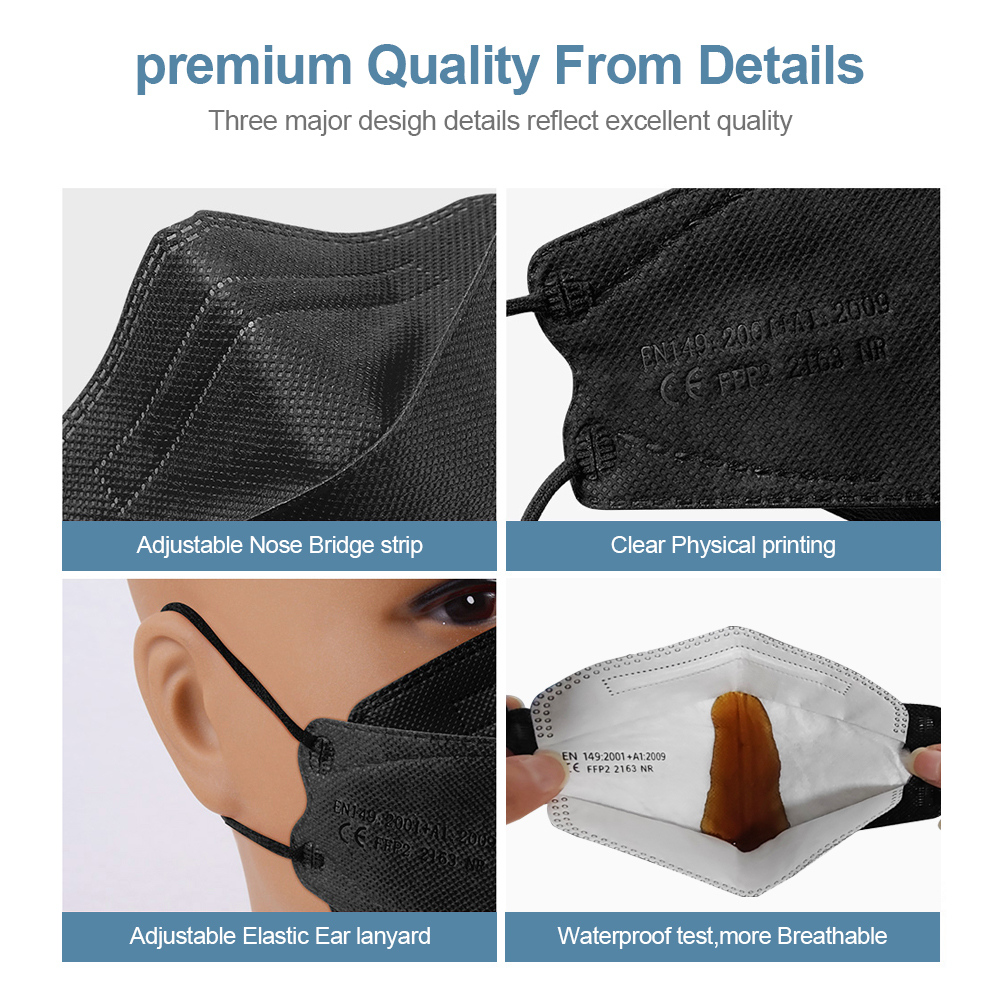 หน้ากาก KN95 FFP2 รูปทรงปลาสำห - Surgical Mask บทวิจารณ์และราคา