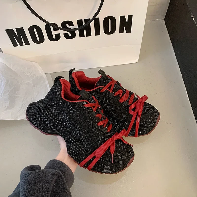 รองเท้าผ้าใบผู้หญิงแบบ Dad Sho - Bandage บทวิจารณ์และราคา