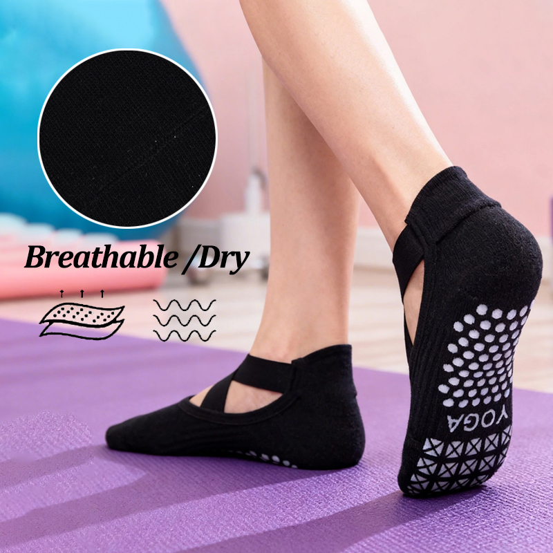 ถุงเท้าโยคะกันลื่นสำหรับผู้หญิ - Medical Tape บทวิจารณ์และราคา
