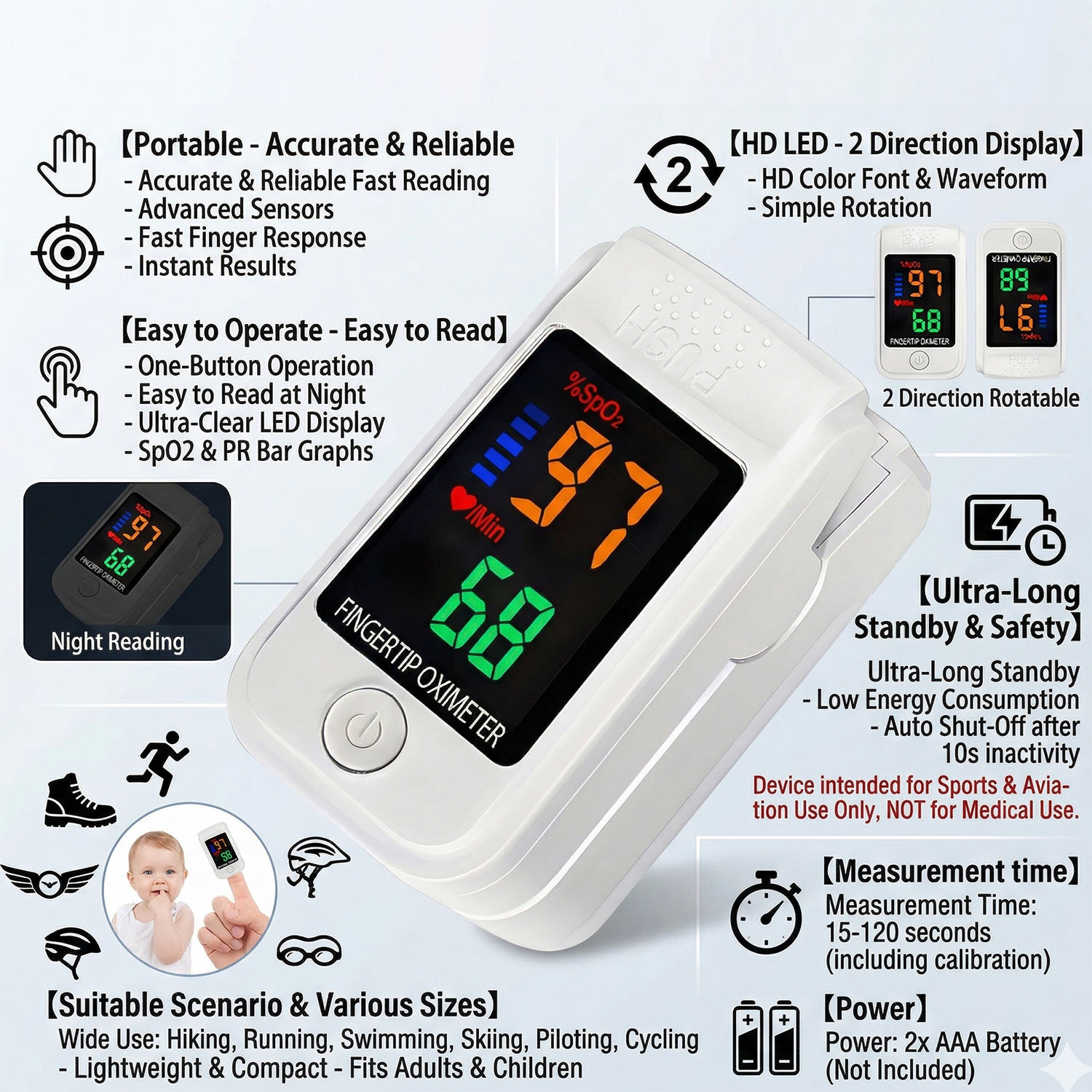 เครื่องวัดอุณหภูมิอินฟราเรดแบบ - Pulse Oximeter บทวิจารณ์และราคา