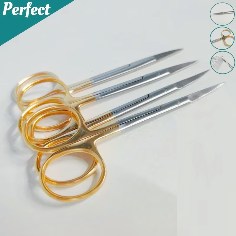 5PcDentalผ่าตัดกรรไกรตรง/โค้งT - Medical Scissors บทวิจารณ์และราคา